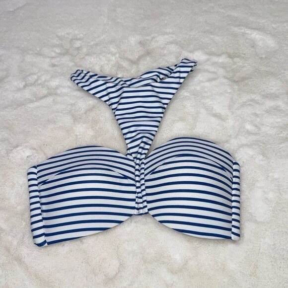 MIKOH Padded Bandeau High Neck Bikini Top Size Small - Picture 3 of 5